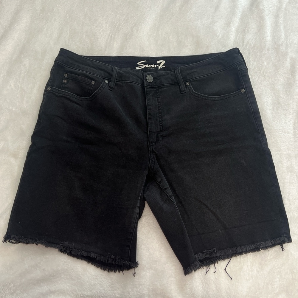 Seven7 Charcoal Denim Shorts
